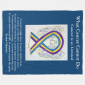 Blase Krebs Bewusstsein Ribbon Art Chemo Blanket Fleecedecke (Vorderseite (Horizontal))