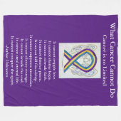 Blase Krebs Bewusstsein Ribbon Art Chemo Blanket Fleecedecke (Vorderseite (Horizontal))
