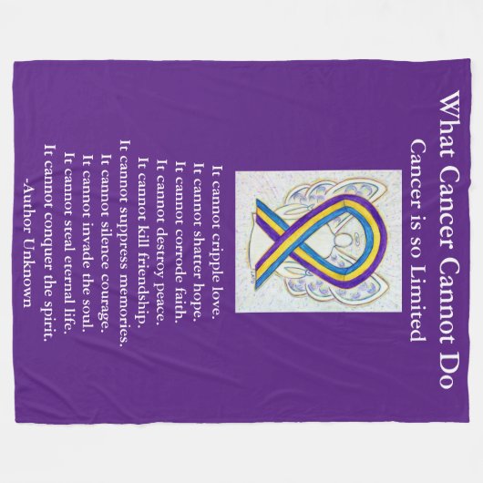 Blase Krebs Bewusstsein Ribbon Art Chemo Blanket Fleecedecke (Vorderseite (Horizontal))