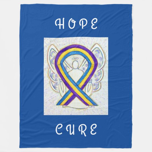 Blase Krebs Bewusstsein Ribbon Art Chemo Blanket Fleecedecke (Vorderseite)