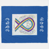 Blase Krebs Bewusstsein Ribbon Art Chemo Blanket Fleecedecke (Vorderseite (Horizontal))