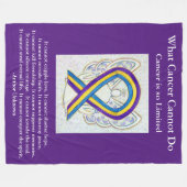 Blase Krebs Bewusstsein Ribbon Art Chemo Blanket Fleecedecke (Vorderseite (Horizontal))