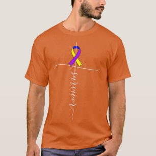 Blase Krebs Bewusstsein Survivor Tricolor Ribbon T-Shirt