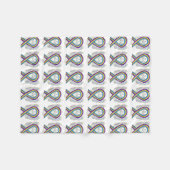 Blase Krebs Engel Bewusstsein Band weiche Blanket Fleecedecke (Vorderseite (Horizontal))