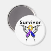 Blase Krebs Schmetterling Tattoo Ribbon Magnet (Vorderseite/Rückseite)