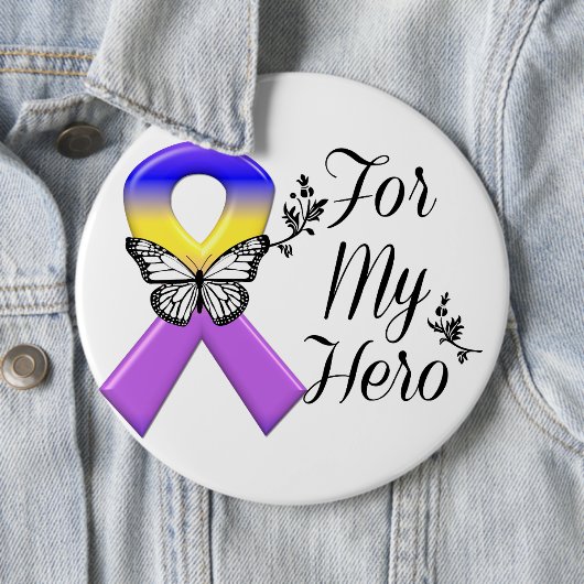 Blase Krebsband für meinen Helden Button (Beispiel)