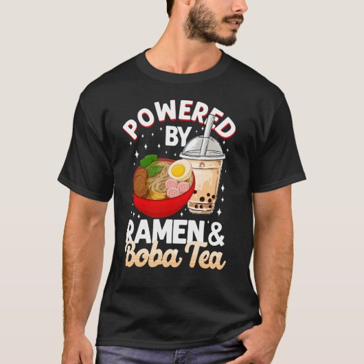 Blase mit Ramen und Boba Tea Noodle T-Shirt (Vorderseite)