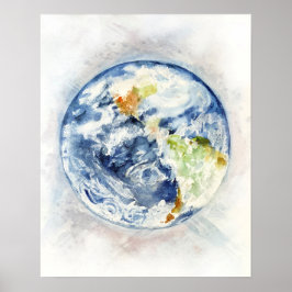 Blase Off In Space "Earth" Plakatdruck Poster