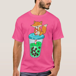 Blase Tea Women Fox Boba Tea Fox T-Shirt
