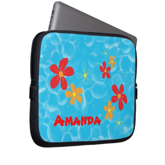 Blase und Daisy Design Laptopschutzhülle (Vorne Rechts)