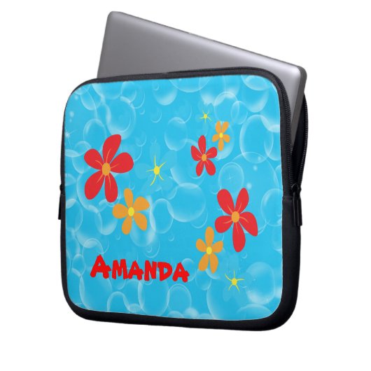 Blase und Daisy Design Laptopschutzhülle (Vorderseite Links)