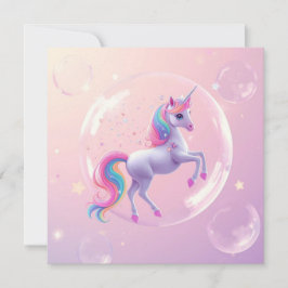 Blase Unicorn Einladung