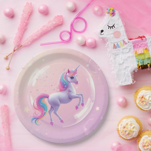 Blase Unicorn Pappteller (Party)