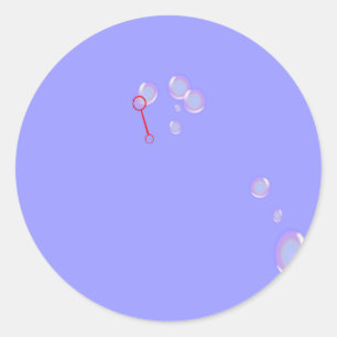 Blase Wand und Blasen Runder Aufkleber