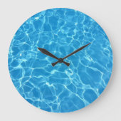 Blase Wasser Reflektionen Textur große Uhr (Vorderseite)