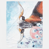 Blase Watercolor Kiko Goat Buck GetYerGoat™ Fleecedecke (Vorderseite)