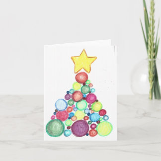 Blase Weihnachtsbaum, leere Notizkarte