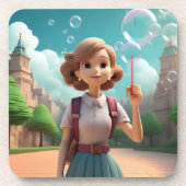 Blasebalgen Wolken Untersetzer Set (Vorderseite)