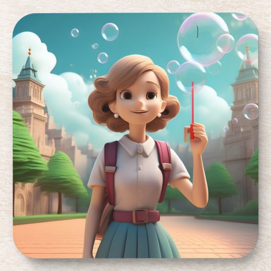 Blasebalgen Wolken Untersetzer Set (Vorderseite)