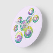 Blasebalgie Iridescent Rainbow Bubble Wand Runde Wanduhr (Winkel)