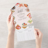 Blasebalstreifen, Waffeln und Rezept All In One Einladung (Abreißen)