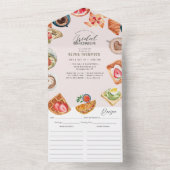 Blasebalstreifen, Waffeln und Rezept All In One Einladung (Innen Boden)