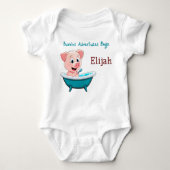 Blasen Abenteuer Beginnen Individuelle Name Baby Strampler (Vorderseite)