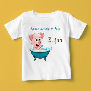 Blasen Abenteuer Beginnen Individuelle Name Baby T-shirt