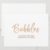 "Blasen": Absenden der Signatur | Stilvolle Gold-R Einladung (Vorne/Hinten)