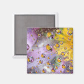 Blasen abstrakt mit Blume. Gutschrift wie: Nancy Magnet (Vorderseite/Rückseite)