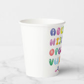 Blasen Alphabet Buchstaben Kinder Typografie Pappbecher (Rechts)