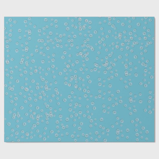 Blasen auf Aqua Blue Geschenkpapier (Flach)
