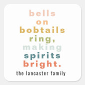 Blasen auf Bobtails farbenfroh Quadratischer Aufkleber (Vorderseite)