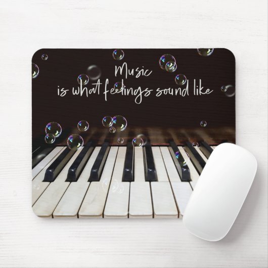 Blasen auf der Piano Keyboard Quotiermaus Mousepad (Mit Mouse)