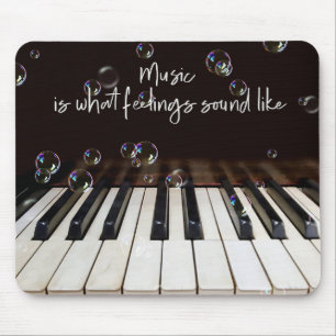 Blasen auf der Piano Keyboard Quotiermaus Mousepad