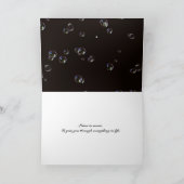 Blasen auf der Pianokarte Karte (Innenseite)