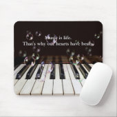 Blasen auf Klaviertastatur mit Quote Paperweight Mousepad (Mit Mouse)