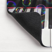 Blasen auf Klaviertastatur Mousepad (Ecke)