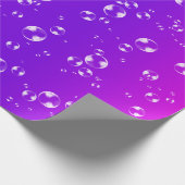 Blasen auf rosa und Lila Kante Geschenkpapier (Ecke)