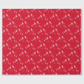 Blasen auf rotem Hintergrund Geschenkpapier (Flach)