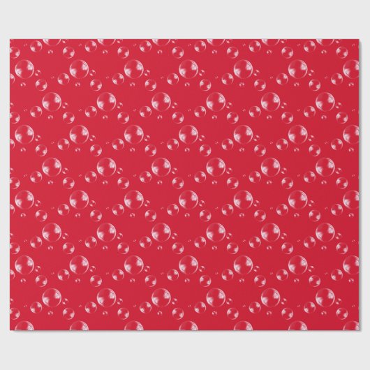 Blasen auf rotem Hintergrund Geschenkpapier (Flach)