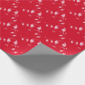 Blasen auf rotem Hintergrund Geschenkpapier (Ecke)