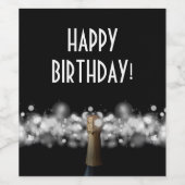 Blasen auf schwarz weinetikett (Einzelnes Label)