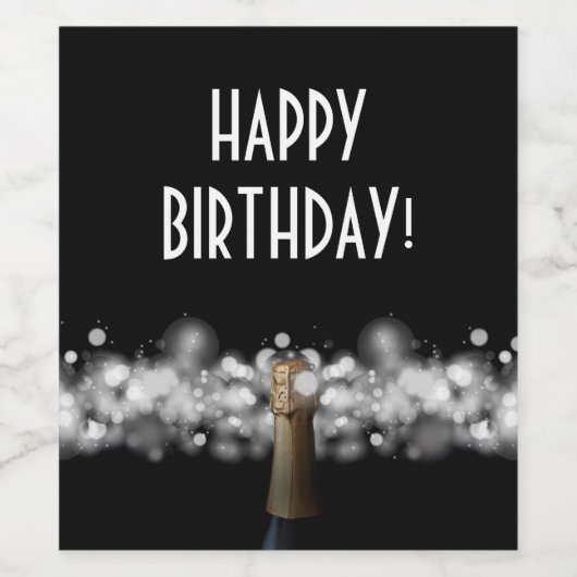 Blasen auf schwarz weinetikett (Einzelnes Label)