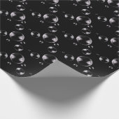 Blasen auf schwarzem Hintergrund Geschenkpapier (Ecke)