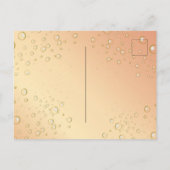 Blasen aus Brautparty-Bruch-Goldeinladung Postkarte (Rückseite)