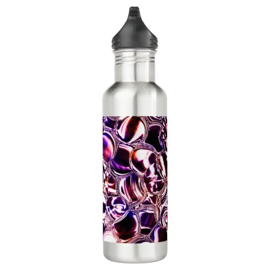 Blasen aus Farbglas oder wertvollen Steinen? Edelstahlflasche (Rechts)