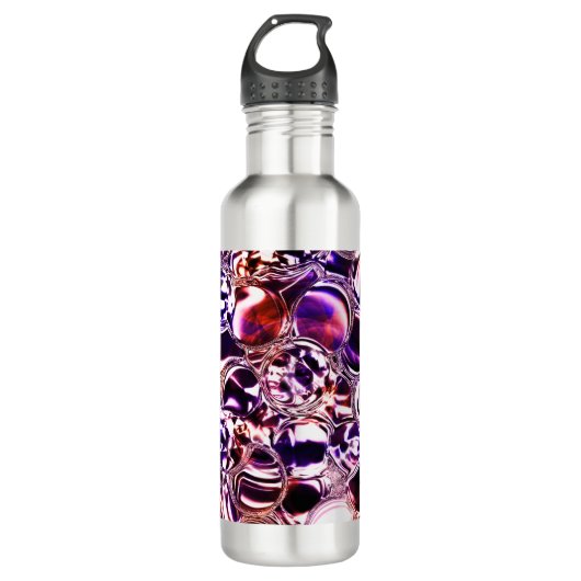 Blasen aus Farbglas oder wertvollen Steinen? Edelstahlflasche (Vorderseite)