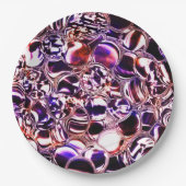 Blasen aus Farbglas oder wertvollen Steinen? Pappteller (Vorderseite)