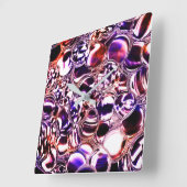 Blasen aus Farbglas oder wertvollen Steinen? Quadratische Wanduhr (Winkel)